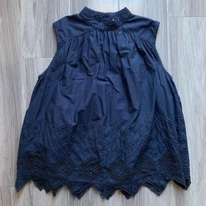 High Neck Sleeveless Blouse